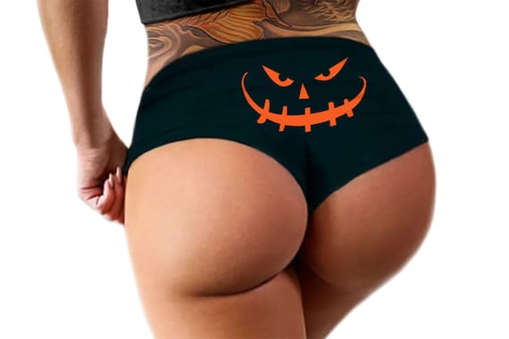 JAVENPROEQT Pumpkins and Bats Halloween Ghosts Ladies Underwear