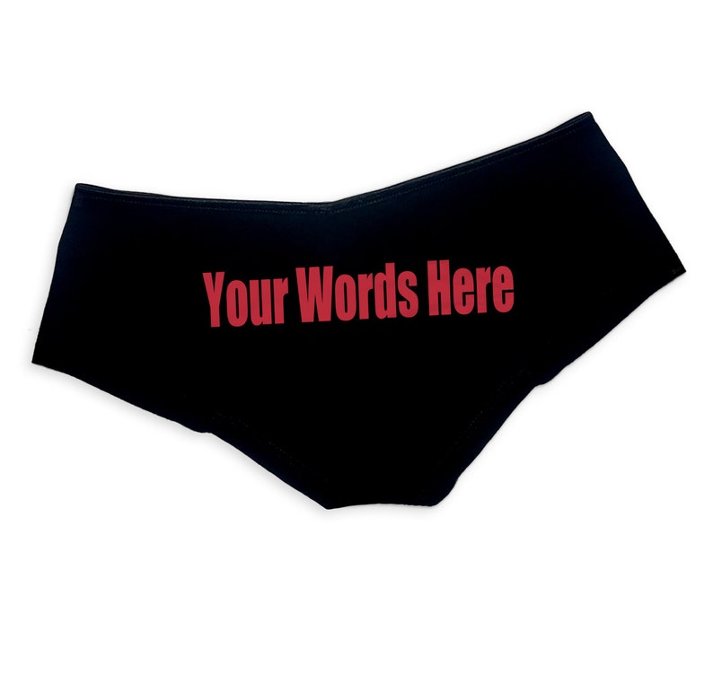 Custom Panties Personalized With Your Words Custom Printed Etsy