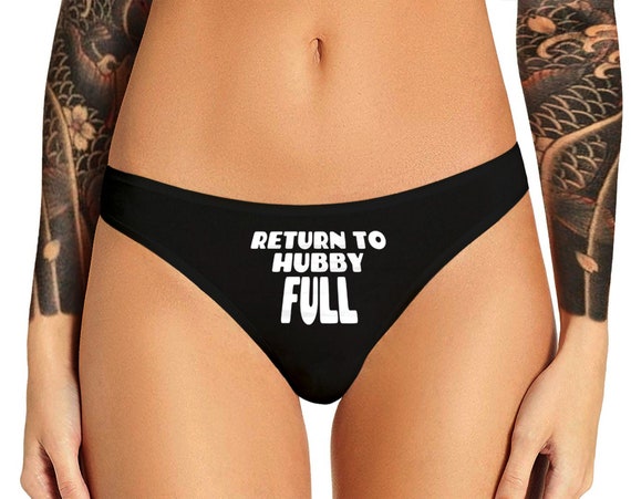 Return to Hubby Full Panties Hotwife Sexy Slutty Funny Cuckold BBC Cumslut  Bachelorette Party Bridal Gift Panty Womens Thong Panties -  Canada