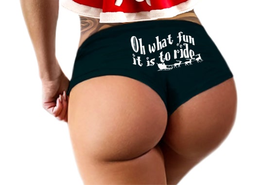 Oh What Fun It Is To Ride Panties  Christmas Gift Funny Naughty  Panties Booty Bachelorette Party Lingerie Womens Underwear