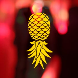 Upside Down Pineapple Window Decal Laptop Sticker Hotwife Swinger Party Symbol Car Decals  Appliance Funny Window Sticker