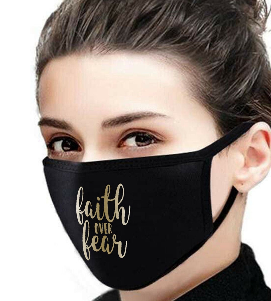 Faith Over Fear Face Mask, Spiritual Face Mask, Gift Mask, Reusable