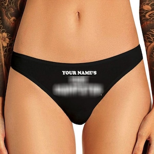 C@m Dumpster Custom Personalized Panties, Personalized Panty With Your Name, C@m S!@# Customized Womens Thong Panties