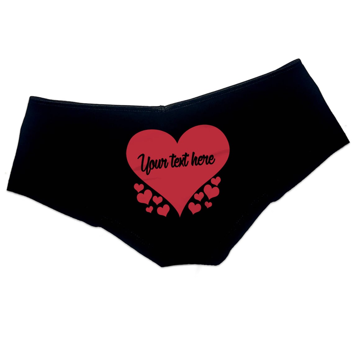 Custom Personalized Heart Panties Personalized With Your Words Etsy