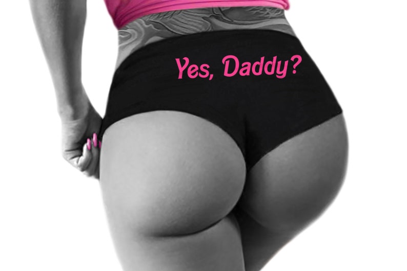 Yes Daddy Panties DDLG Clothing Sexy Slutty Cute Funny Submissive Naughty Bachelorette Party Panties Booty Womens Underwear DDLG Lingerie 