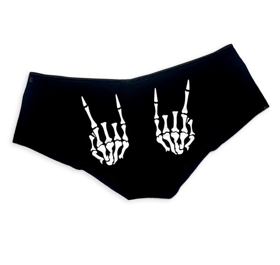 Skeleton Hands Metal Fingers Panties Sexy Funny Slutty Panties Etsy