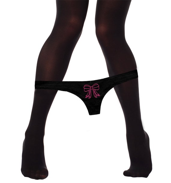 Gift Bow Panties, Womens Thong Panties