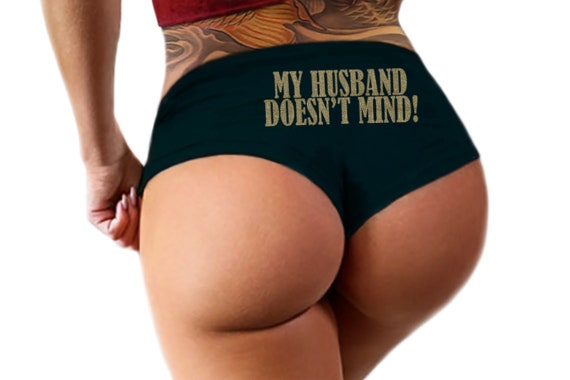 My Husband Doesnt Mind Panties Hotwife Cuckold   Funny BBC C@msl@t Bachelorette Party Bridal Gift Panty Womens Panties