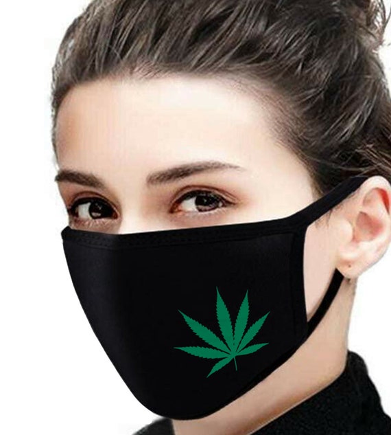 Pot Leaf Face Mask, 420 Gift Mask, Reusable, Two Layers, Washable Mask, Travel Mask, Dust Mask, Allergy Mask, Cute Stoner Facemask
