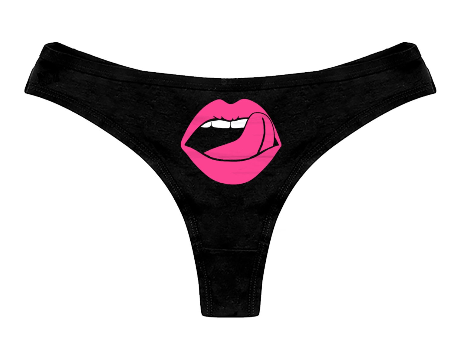 Licking Lips Panties Sexy Funny Slutty Bachelorette Party Bridal Gift ...