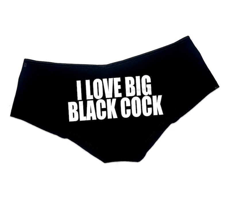 I Love Big Black Cock Panties Queen Of Spades Panties Black Cock Slut Queen Of Spades BBC Panties Cuckold Booty Womens Underwear image 2