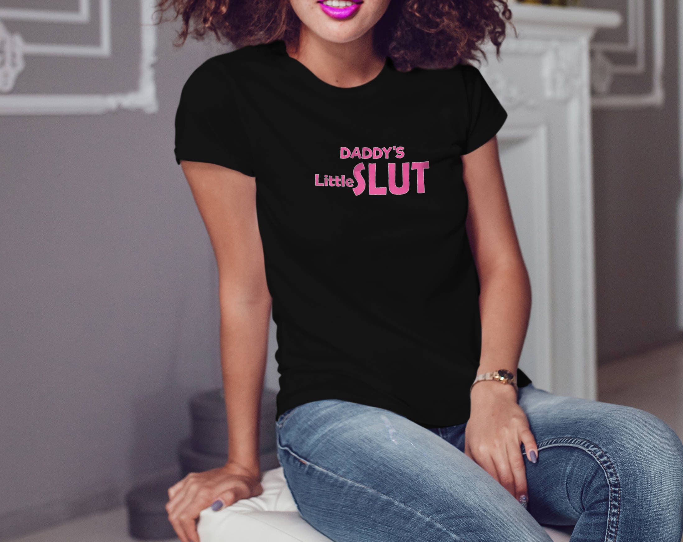 Daddys Little Slut Shirt DDLG Womens Tee Shirt