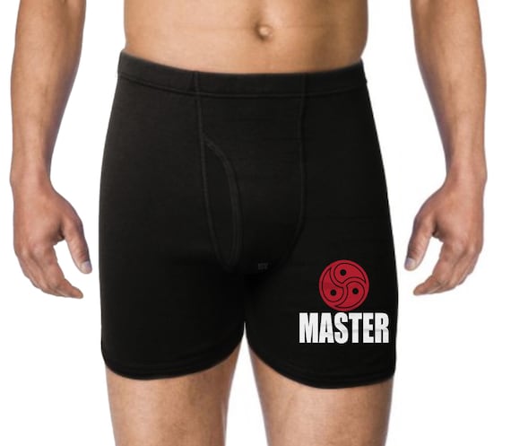 BDSM Master Mens Underwear Funny Gift For Him Boyfriend Husband Groom Anniversary Valentines Day Mens Boxer Briefs Underwear