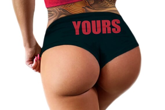 Yours Panties BDSM Collared Submissive Panties Booty Funny Bachelorette Gift Booty Womens Underwear