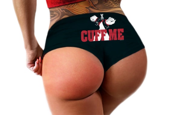 Cuff Me Panties BDSM   Collared Submissive Panties Booty Funny Bachelorette Gift Booty Womens Underwear