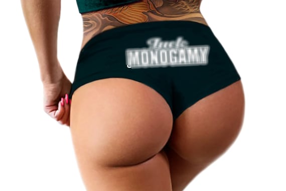 Fuck Monogamy Panties  Funny  Polyamory Swinger Open Relationship Poly Booty Bachelorette Party Gift Womens Underwear