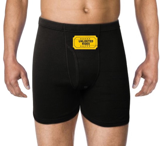Unlimited Rides Mens Underwear Funny Gift For Him Boyfriend Husband Groom Anniversary Valentines Day Mens Boxer Briefs Underwear