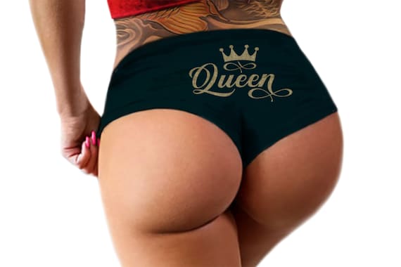 Queen Panties   Funny Panties Booty Bachelorette Party Gift For Wife Booty Womens Underwear