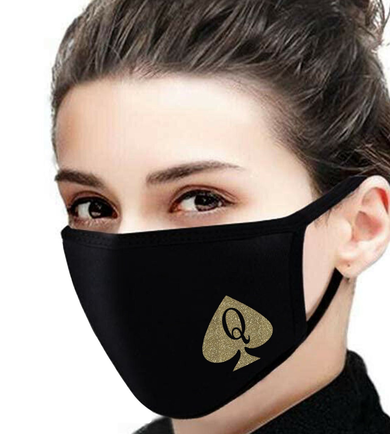 Queen Of Spades Face Mask, QOS, BBC, Reusable, Two Layers, Washable