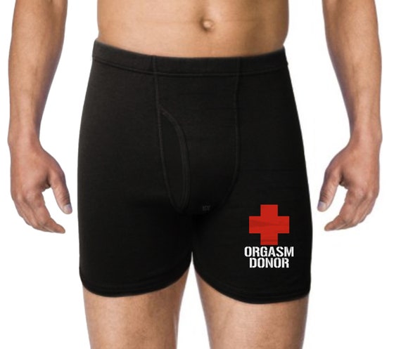 Orgasm Donor Mens Underwear Funny Gift For Him Boyfriend Husband Groom Anniversary Valentines Day Mens Boxer Briefs Underwear
