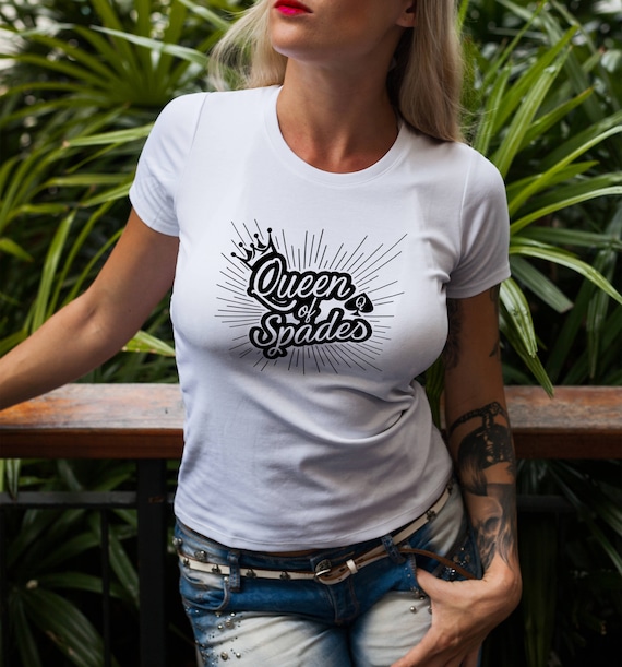Queen Of Spades Shirt Qoa Hotwife Bbc Slut Shirt Womens Tee  Etsy