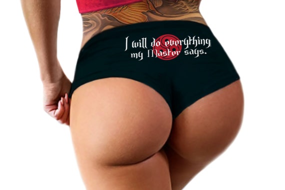 I Will Do Everything My Master Says BDSM Panties  Collared Submissive Funny Bachelorette Gift Panties Booty Womens Underwear