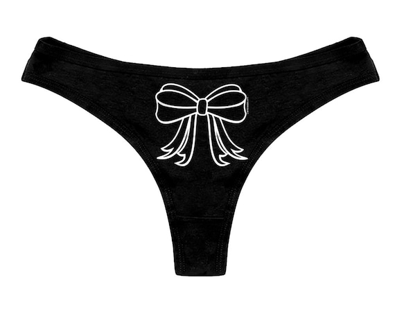 Gift Bow Panties, Womens Thong Panties 