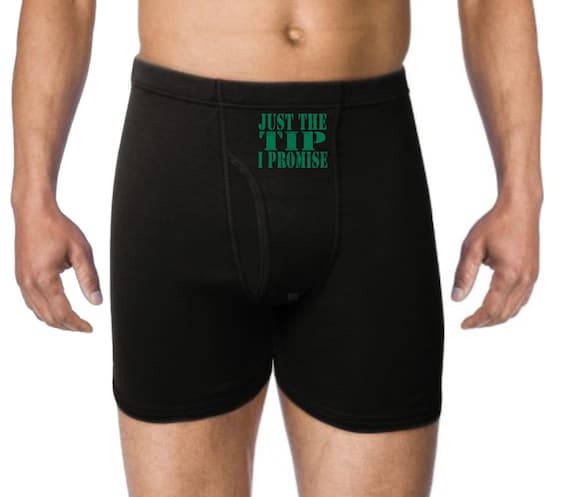 Just The Tip I Promise Funny Mens Underwear Gift For Him Boyfriend Husband Groom Anniversary Valentines Day Mens Boxer Briefs Underwear