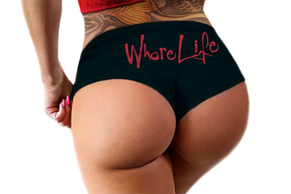 Whore Life Panties, Whore Life  Fun Funny  Booty, Womens Underwear
