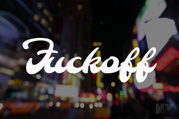 Fuckoff Decal Fuck Off Laptop Sticker Car Window  Appliance Funny Vinyl Decal Window Sticker