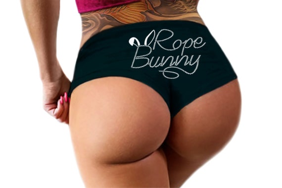 Rope Bunny Panties Rope Bondage  Funny  Panties Booty Bachelorette Party Bridal Gift  Panty Rope Play Womens Underwear