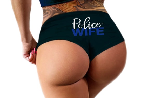 Police Wife Panties Police Officer Wife Cop Wife Funny Panties Booty Cop Wifey Bachelorette Party Gift For Wife Booty Womens Underwear