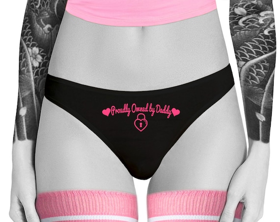 Womens Letter Print Panties Briefs Thongs Yes Daddy Naughty Underwear  Underpants