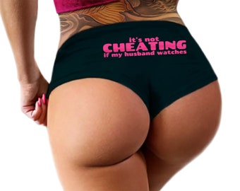 Its Not Cheating If My Husband Watches Panties Hotwife Cuckold Bachelorette Party Bridal Gift Wife Booty Underwear Womens Lingerie
