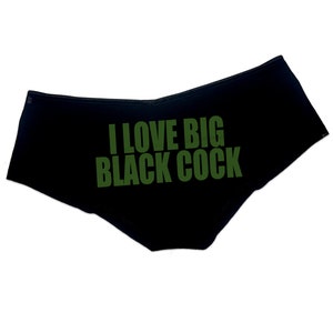 I Love Big Black Cock Panties Queen Of Spades Panties Black Cock Slut Queen Of Spades BBC Panties Cuckold Booty Womens Underwear image 5