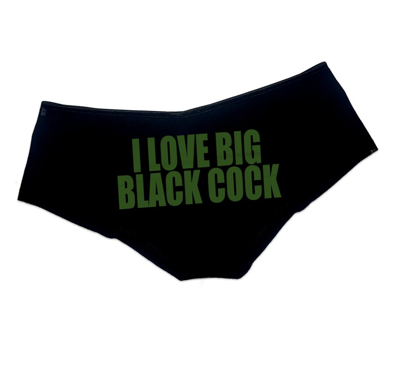 I Love Big Black Cock Panties Queen Of Spades Panties Black Cock Slut Queen Of Spades BBC Panties Cuckold Booty Womens Underwear image 5