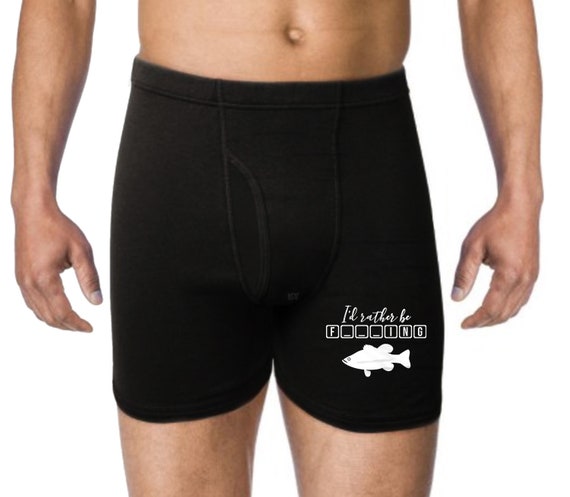 Id Rather Be Fishing Funny Mens Underwear Funny Gift For Him Boyfriend Husband Groom Anniversary Valentines Day Mens Boxer Briefs Underwear