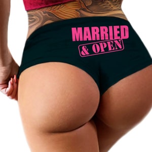 Married And Open Panties  Funny Polyamory Swinger Open Relationship Poly Non-Monogamous Bachelorette Party Funny Gift Womens Underwear