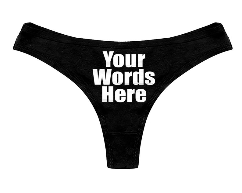 Custom Personalized Thong Panties With Your Words Custom - Etsy