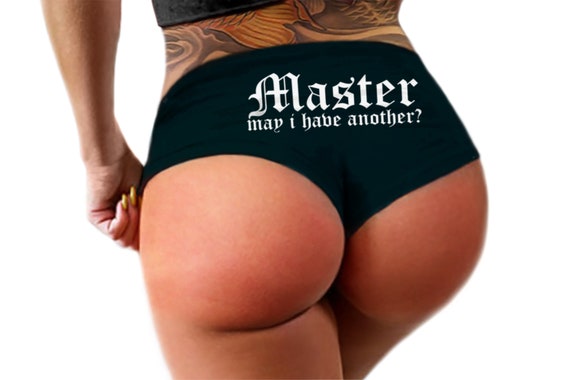 Master May I Have Another Panties BDSM   Collared Submissive Panties Booty Bachelorette Gift Booty Spank Me Womens Underwear