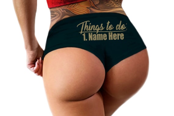 Custom Things To Do Panties Personalized  Funny Bachelorette Party Gift Panties for Bride Lingerie Booty Customized Womens Underwear
