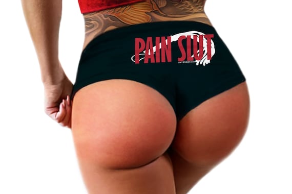 Pain Slut Panties  BDSM Collared Submissive Panties Booty Funny Bachelorette Gift Booty Womens Underwear