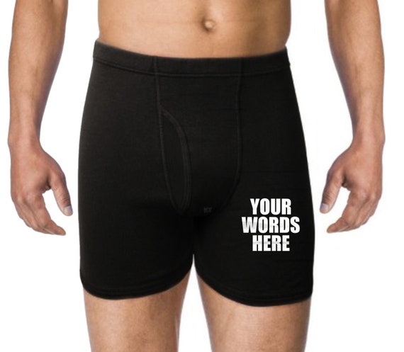 Personalized Mens Underwear Custom Funny Gift For Him Boyfriend Husband Groom Anniversary Valentines Day Mens Boxer Briefs Underwear