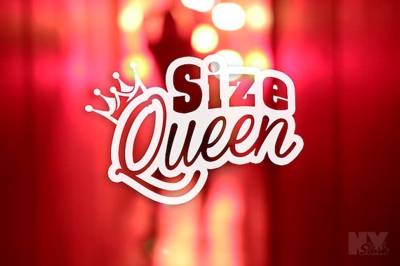 Size Queen Decal Sticker Laptop Sticker Car Decals  Appliance Funny Vinyl Window Sticker