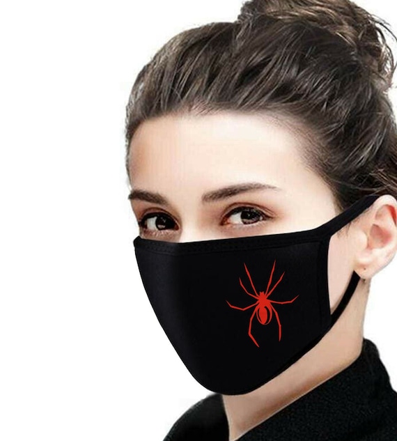 Spider Face Mask, Reusable, Two Layers, Washable Mask, Travel Mask, Dust Mask, Allergy Mask, Funny Facemask