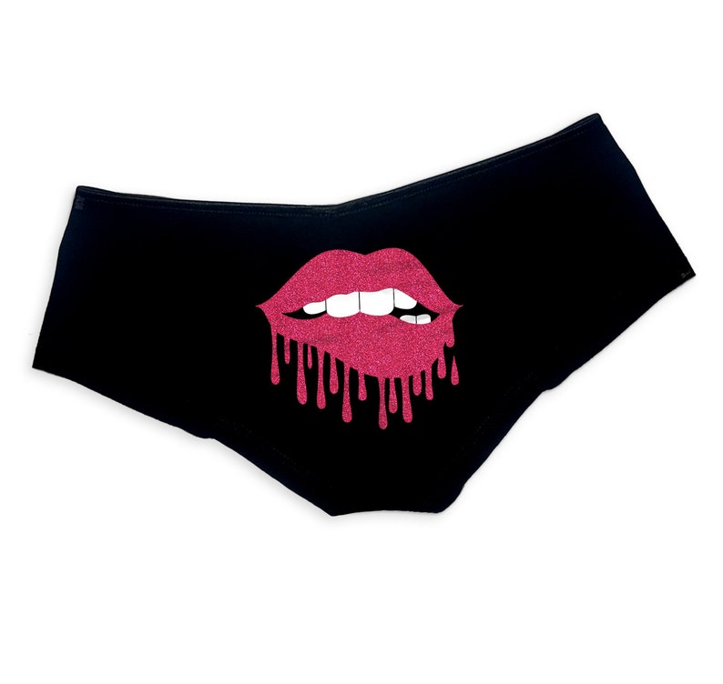 Biting Dripping Lips Panties Sexy Funny Slutty Festival R