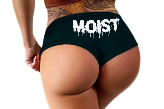 Moist Panties Funny  Rude  Offensive Panties Booty Bachelorette Gift Booty Womens Underwear