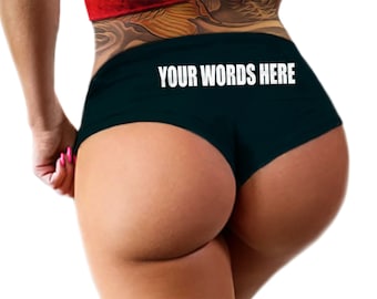 Custom Panties Personalized With Your Words Custom Printed Panties Customized Booty Womens Underwear