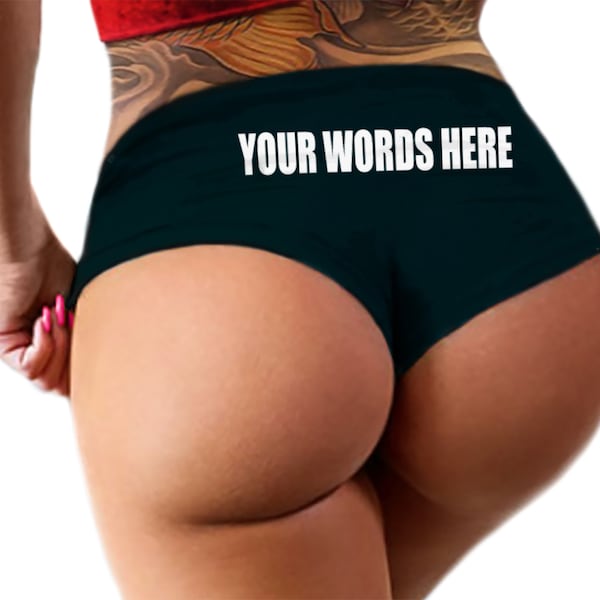 Custom Panties Personalized With Your Words Custom Printed Panties Customized Booty Womens Underwear