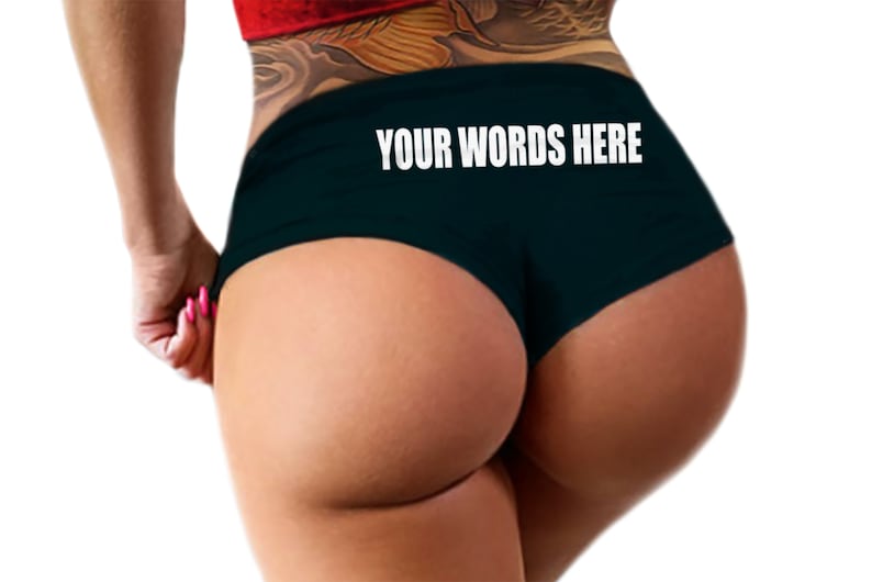 Custom Panties Personalized With Your Words Custom Printed Panties Customized Booty Womens Underwear